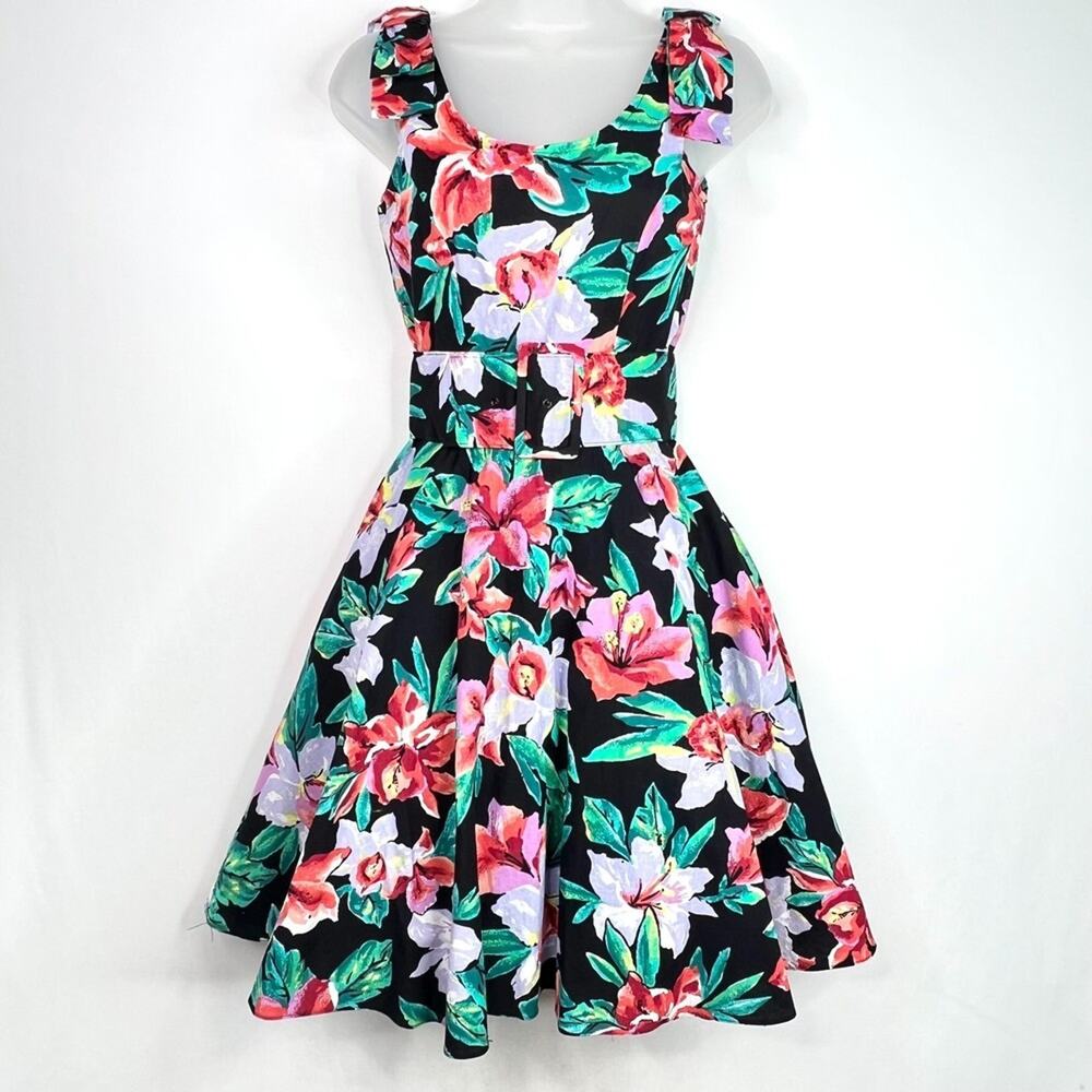 Vintage D.B.A. LA Floral Party Dress XS